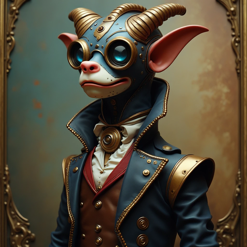 A steam punk character. Oil painting. 4k ULTRA HD.