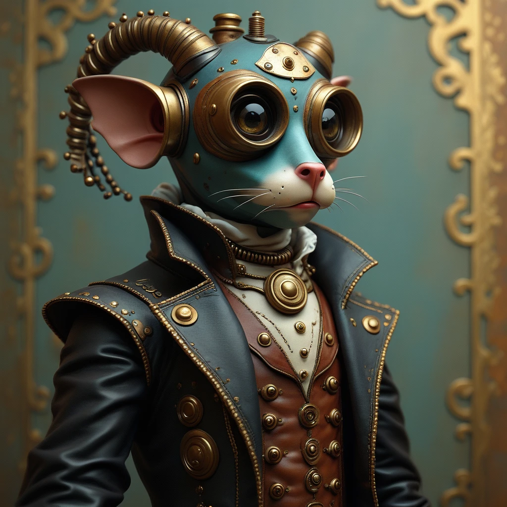 A steam punk character. Oil painting. 4k ULTRA HD.