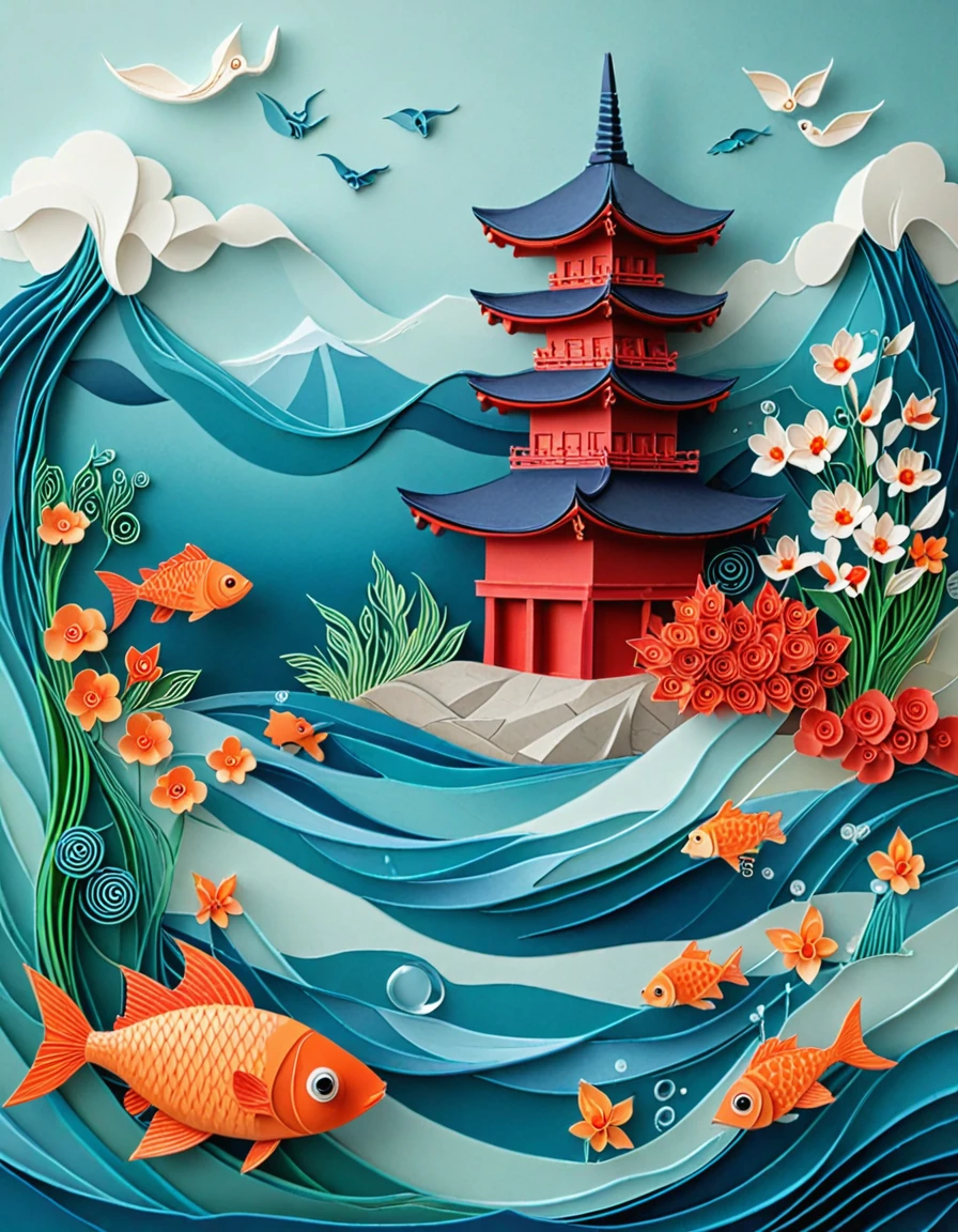 novuschroma style japanese temples underwater scene with fish <lora:146_novuschromaSXL_a3:1>, <lora:sdxl_lightning_8step_lora:1>