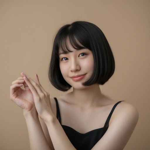 FictionalAyumi, an asian girl with a black bobcut