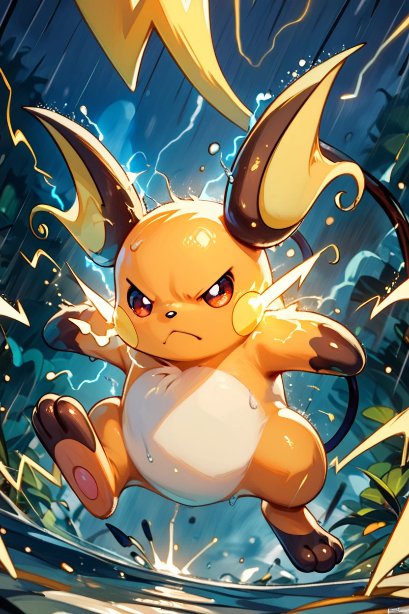 score_9, score_8_up, score_8,  ,,,  zzRaichu, raichu (pokemon), looking at viewer, blurry background, angry, electricity, incoming attack,  rain, electricity, lightning,   ,<lora:RaichuPokedexPDXL:1.0>,  ,,, embedding:zPDXL, Expressiveh, <lora:CatalystStylePDXL:0.6>,  <lora:SDXLFaeTastic2400:0.5>,  <lora:Expressive_H-000001:0.4>,