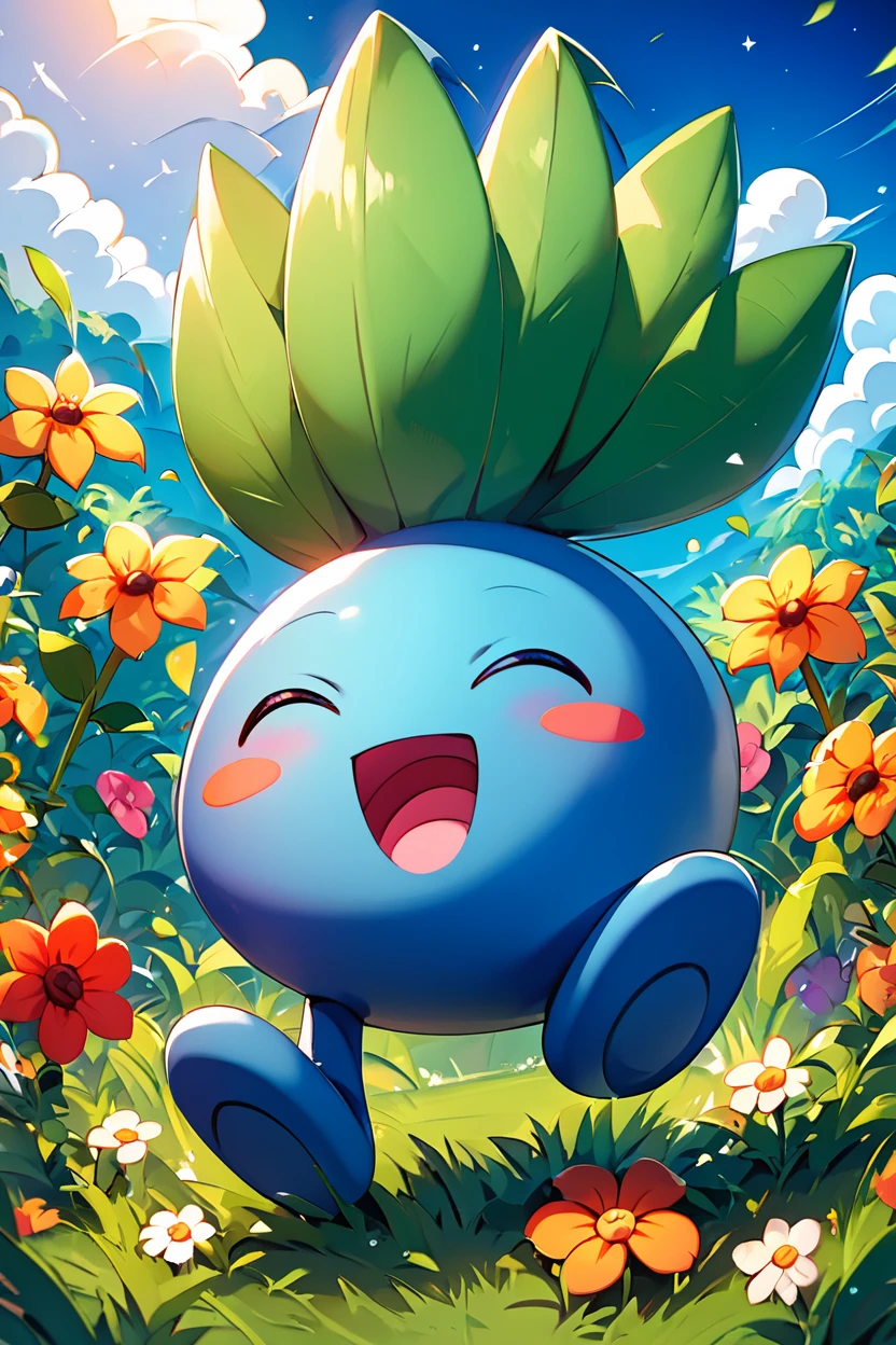 score_9, score_8_up, score_8,  ,,,  zzOddish, smile, open mouth, closed eyes, flower, :d, outdoors, sky, cloud, blush stickers, happy, moonlight, grass, night,   ,<lora:OddishPokedexPDXL:1.0>,   ,,, ,,, embedding:zPDXL, Expressiveh, <lora:CatalystStylePDXL:0.6>,  <lora:SDXLFaeTastic2400:0.5>,  <lora:Expressive_H-000001:0.4>,