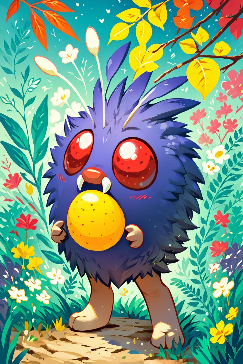 score_9, score_8_up, score_8, medium breasts, (curvy), cute, eyelashes,       ,,, , ,,, zzVenonat, red eyes, standing, full body, flower, leaf, fangs, grass, plant,  ,<lora:VenonatPokedexPDXL:1.0>, ,,,, BREAK, smile, looking at viewer, cowboy shot, ,,, embedding:zPDXL, <lora:Hyperdriver_PDXL_v3:0.5>,