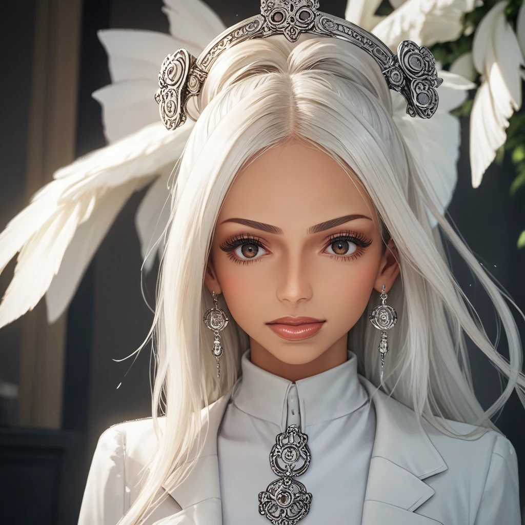 score_9, score_8_up, score_7_up, source_anime, professional photograph of Saleka woman, she's wearing a white dress, fantasy genre, angelic style, long hair, dark skin, looking at the viewer, in heaven <lora:Saleka Pony:1>  <lora:xl_more_art-full_v1add-detail:0.15> <lora:RMSDXL_EnhanceDetails:0.15> <lora:zy_Detailed_Backgrounds_v1:0.15> <lora:MythP0rtr4itStyle:0.4> mythp0rt