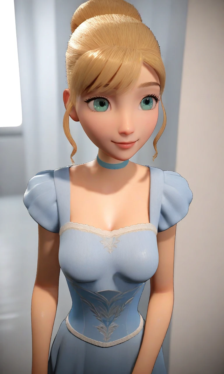 woman, ((Masterpiece, best quality)), full body view, bursting huge breasts, detailed skin, Anna from Frozen as a maid, maid clothes, clileaning the living room, highly detailed, cinematic lighting, ultra realistic, blush, looking at viewer, anna, anna from movie Frozen.
