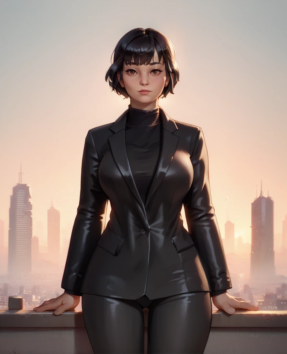 score_9,score_8_up,score_7_up,score_6_up,
asukagta,brown eyes,black hair,bangs,
black suit,black shirt,large breasts,
looking at viewer,dawn,
cityscape,docks,<lora:asukaGTAxl-12:1>,