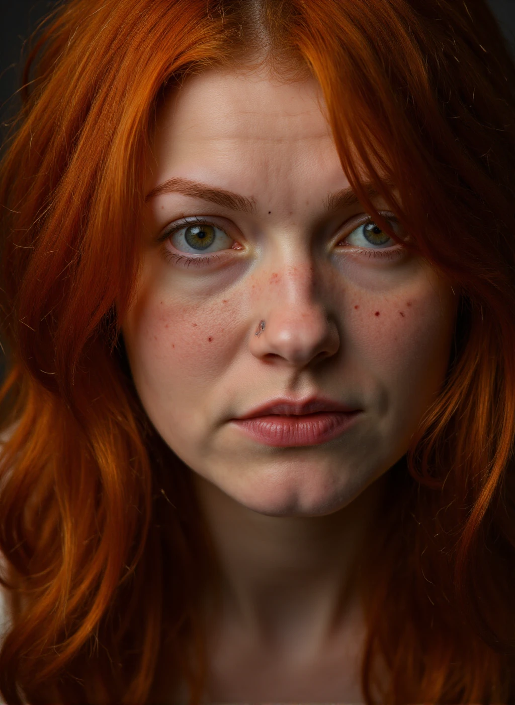 <lora:HDR_Photography:0.9> hdr photography, realistic. a closeup portrait of redhead woman with green eyes and freckles, highly detailed