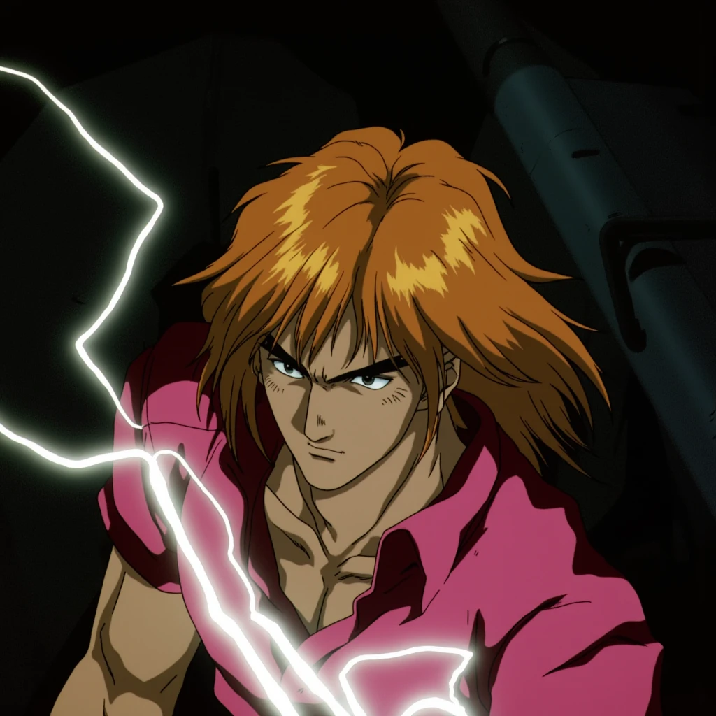 cinematic film still of  <lora:street fighter style v1:0.1>
 <lora:Ken Masters v1:0.8>
Ken Masters In 1990's cartoon style a man with a pink shirt and a lightning bolt, perfect image, perfect body, perfect anatomy, sharp image, detailed image, cinematic cartoon style, high quality cartoon color style, street fighter style, Ken Masters style, from above, side view, Hadoken style, solo, blonde hair, glowing, parody, electricity, shallow depth of field, vignette, highly detailed, high budget, bokeh, cinemascope, moody, epic, gorgeous, film grain, grainy