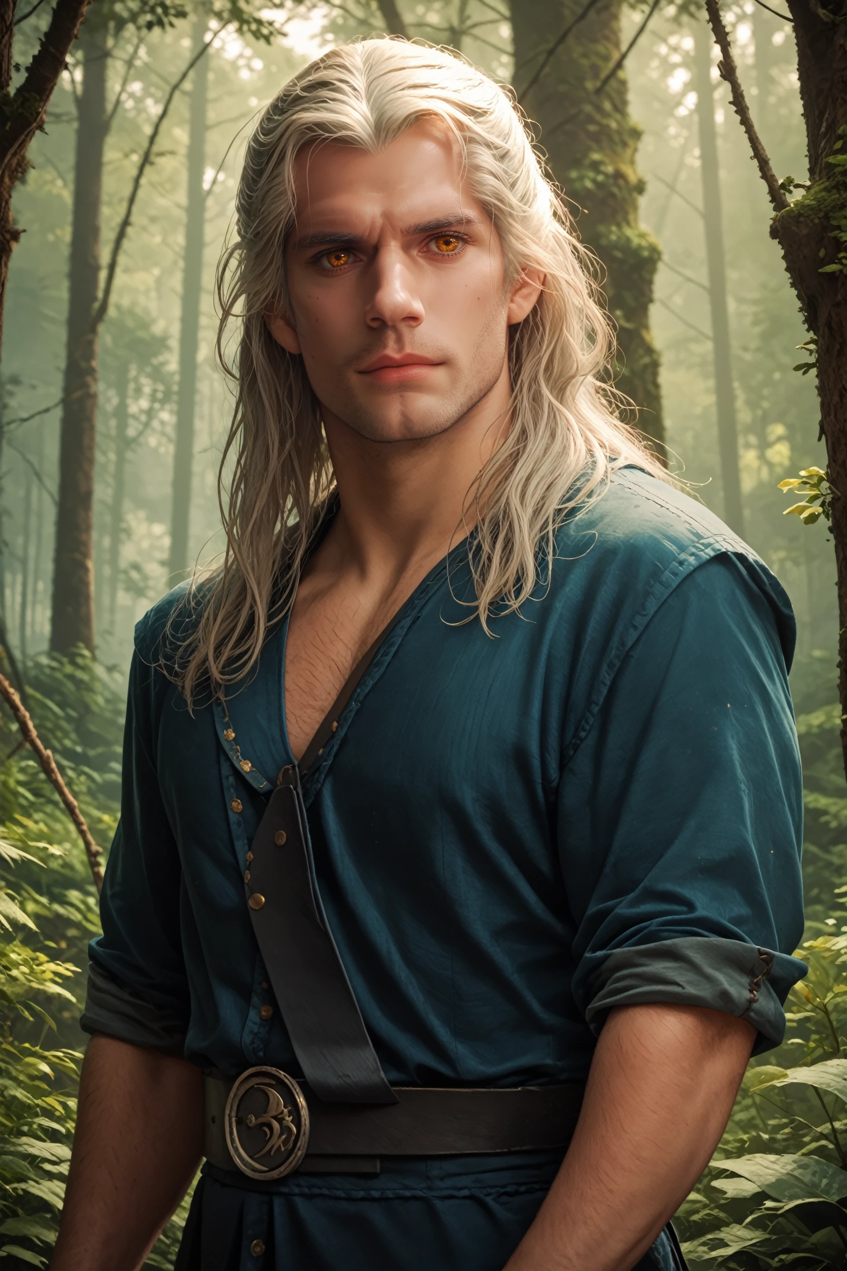 score_9, score_8_up, score_7_up,
<lora:TWTVGeralt:0.9>
TWTVGeralt, 1boy, amber eyes, long hair, white hair, looking at viewer, standing amidst towering redwood trees in a lush forest