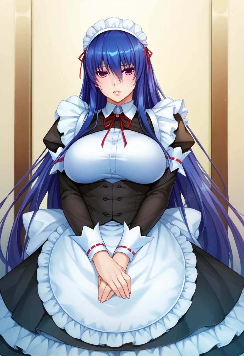 score_9, score_8_up, score_7_up, score_6_up, BREAK source_anime, rating_explicit, solo, <lora:alear-fe-richy-v1_pdxl:.75> alearrnd, heterochromia, blue eyes, red eyes, multicolored hair, red hair, blue hair, braid, crossed bangs, very long hair, maid headdress, wearing <lora:felicia-fe-richy-v1_pdxl:.85> , brooch, maid apron, black thighhighs, bridal gauntlets, 1girl female_masturbation, masturbation, fingering, grabbing_own_breast, nipples, navel, blush, parted lips,