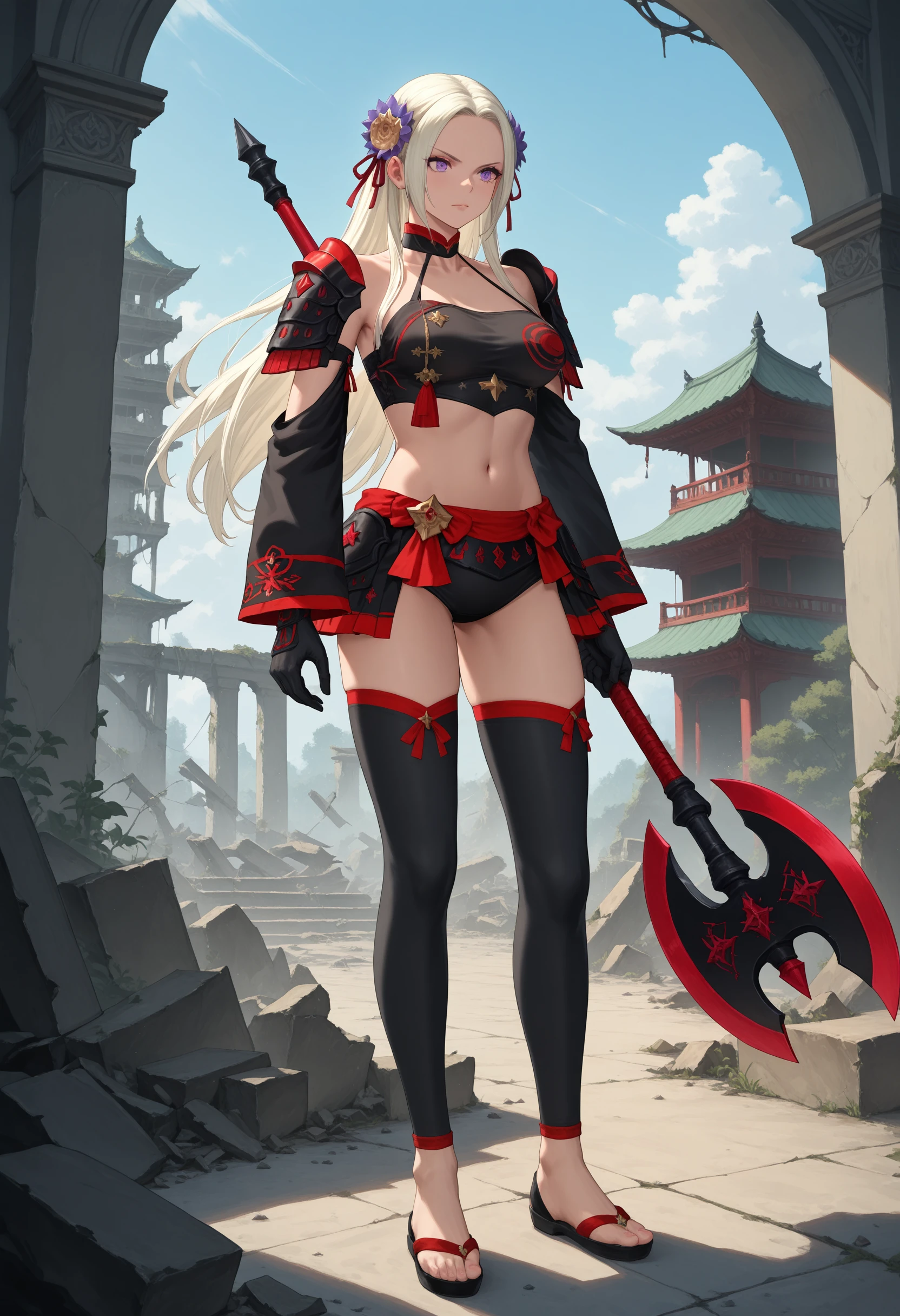 masterpiece、top-quality、The ultra -The high-definition、1 girl in、Kuichi、Female ninja、attire(Black / Red)、ninjartist 、ninjartist 、ninjartist、samurais 、Samurai 、Samurai、shuriken、ninjartist、Kunoichi、Historical、Fight Hannya、Prajna,shuriken、kunai、Saling、Chain sickle、gun、Child of the bird、crochet、Ninja Sword,full body Esbian、buttle、Midnight、Big crescent moon behind、