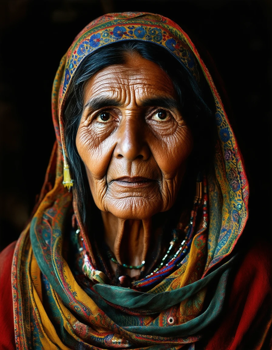 portrait of a woman by steve mccurry