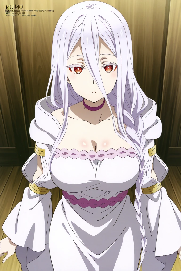 Anime. Owari no Seraph. 1 Girl. Expensive . A vampire. Clumsy mother. Silver hair. Wavy hair. Long hair. Red eyes. Beautiful eyes. Perfect eyes. Expressive eyes. Ideal face. Perfect body. Beautiful long ones. legs. Beautiful nose. 18 years. Big breasts. Standing. Bedroom. Full height. Beautiful character design. Shiny skin. Pointy ears. White underwear. She's on her period. Her stomach hurts. Her crotch is bleeding. there is a small spot of blood on her panties. A castle in vampire territory. Whole body. NSF. Official art. Extremely detailed CG Unity 8k wallpaper. Ideal lighting. Ultra high resolution 4K. Super detailed 8K. A high resolution.