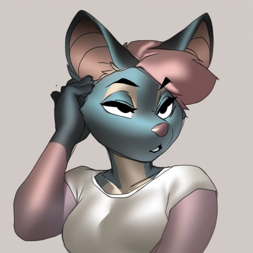 score_9, score_8_up, score_7_up, (by kittydee:1.5), (by jailbird:1.5), (by zummeng:1.5), masterpiece, best quality,   (Furry Art: Anthro: Bat-eared Fox:1.5), 1girl, expressive eyes, feminine eyes, perfect face, feminine face, exotic fox, big ears, multicolored fur, dark fur, black and gray fur, black fur on limbs, pink hair, pixie cut hair, medium breasts, punk clothes,