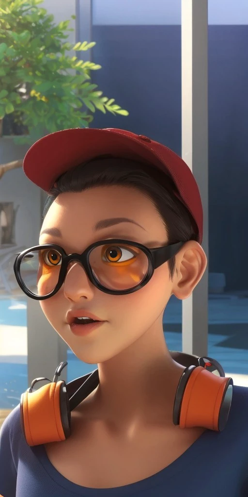 Hyperrealistic, photorealistic, super detailed, (1boy), vivid azure t-shirt, short dark brown hair, light tan skin, moderate orange eyes, black-rimmed glasses, red cap, body like in real life, large pores, tall, slender, unreal engine, octane render, droped shadow, bokeh, cinematic lighting, <lora:add_detail:0.5>, <lora:Volumetric_lighting:0.6>, Nino Lahiffe, , <lora:bb953b9d-cf4a-4f85-ad8c-ee8bc74bbc43:0.7>