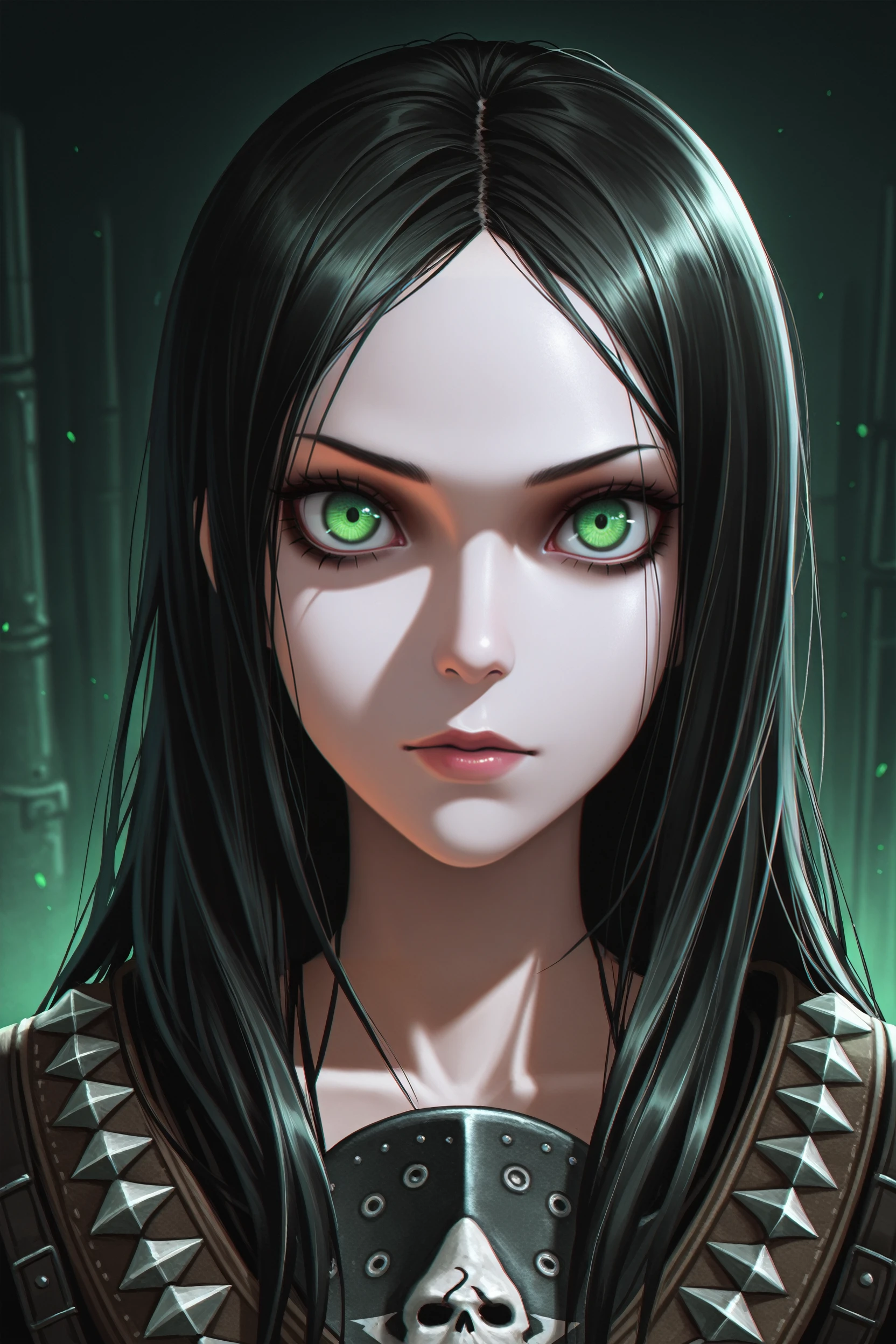 masterpiece, best quality, absurdres,
<lora:AliceMadness:1.0>
AliceMadness, 1girl, black hair, long hair, green eyes, looking at viewer, portrait