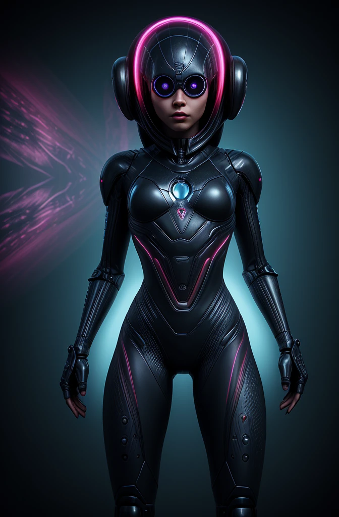 Alien-themed concept art style <lora:ParDetRealO:0.82> photorealistic, cinematic, High resolution, ultra detailed image of a futuristic leaderâs daughter, possessing an athletic and agile physique, dressed in a futuristic suit composed of morphing alloys and holographic fabrics. Her glowing, flawless skin is enhanced by the ambient, neon-blue lighting, and her long, fluid hair appears almost liquid with integrated light circuits. Her multi-faceted eyes, equipped with augmented reality lenses, and her advanced robotic extensions project a blend of strength and sophistication. The backdrop reveals an expansive space station with panoramic windows and interstellar technology. Natural light, cutting-edge and radiant tones, product presentation. Inspired by the alluring art of (Daniel Dociu), (James Clyne), (Marko Djurdjevic), and ((Ryan Church)) . Extraterrestrial, cosmic, otherworldly, mysterious, sci-fi, highly detailed, Extraterrestrial, cosmic, otherworldly, mysterious, sci-fi, highly detailed, Characterized by otherworldly and surreal designs, strange and unfamiliar textures, vibrant and unusual color palettes, intricate and bizarre patterns, futuristic and abstract shapes, ethereal and luminous lighting, evokes a sense of mystery and wonder, captures an eerie and uncanny atmosphere, features extraterrestrial landscapes and creatures, emphasizes a blend of organic and mechanical elements, transports viewers to an alien and fantastical realm