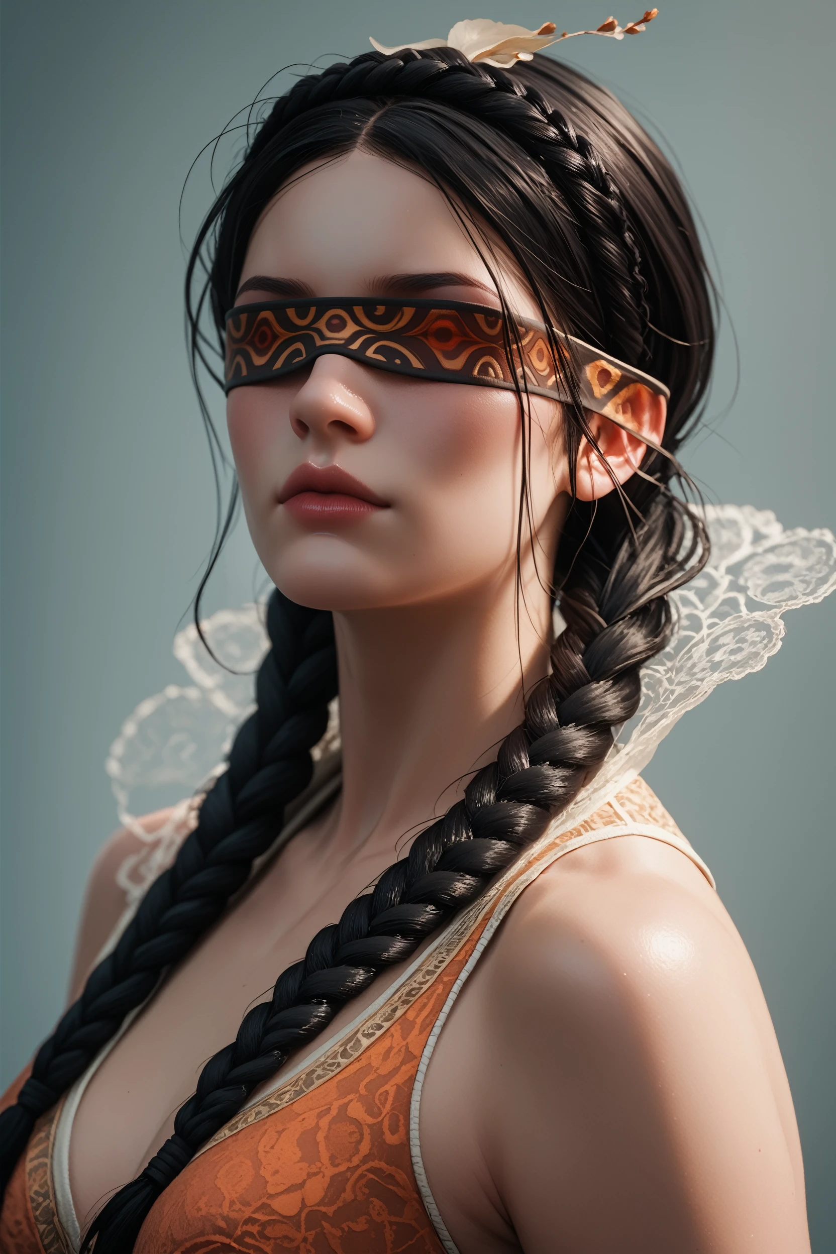 score_9, score_8_up, score_7_up,
<lora:W3Philippa:0.8>
W3Philippa, 1girl, long hair, black hair, covered eyes, twin braids, looking at viewer, portrait