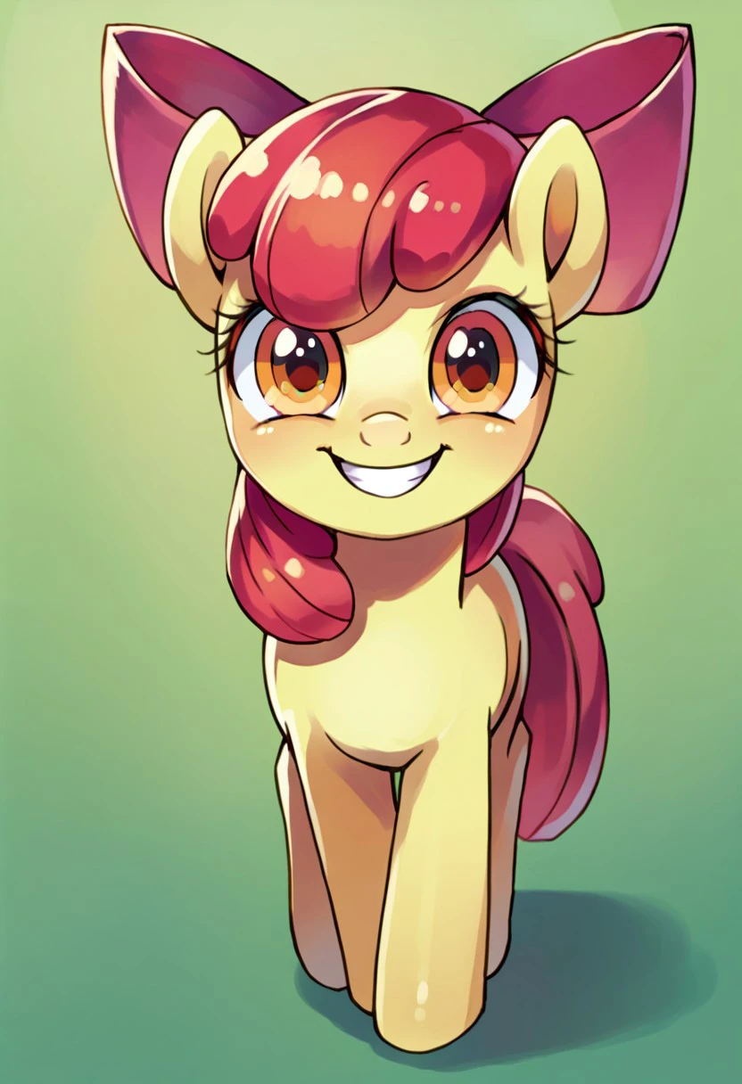 score_9, score_8_up, score_7_up, score_6_up, best quality, highres, source_furry, solo, feral, apple bloom, , young,