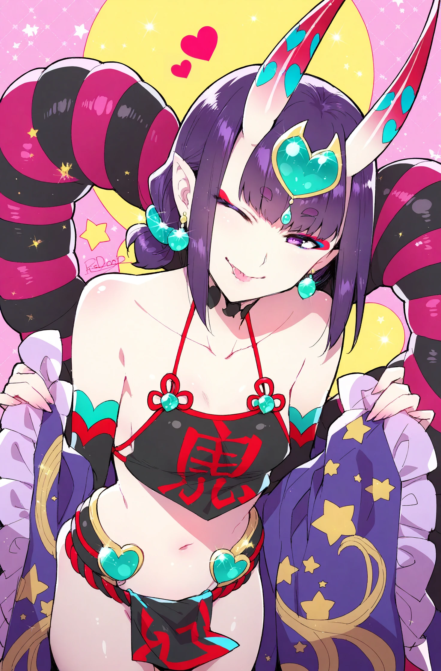score_9, score_8_up, score_7_up, very aesthetic, source_anime, detailed, high quality, beautiful, masterpiece, detailed eyes,
cowboy shot, upper body, emotionless, looking down at viewer
from behind,
flat chest,
symonne, pale white skin, black hair, two-tone hair, purple hair, multicolored hair, gradient hair, french braid, purple eyes, twintails, hair ornament, red nails, half-closed eyes,
(sideless outfit), revealing clothes, belt, black thigh highs, choker,, zPDXL,two hands,five fingers,sadistic smile,deep shaded face,singlebraid,smile worst,worst ridecule,evil moukery,latex thighhigh socs,laugh full of malice,,A face full of evil,Too evil ridicule,darkness worid back ground,