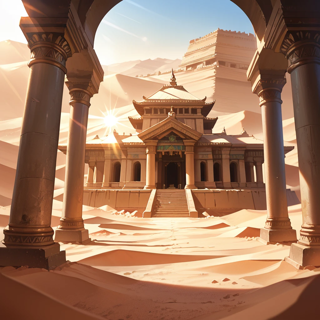 score_9, score_8_up, score_7_up,source_anime, depth of field, lens flare,  <lora:Desert_Temple:0.7> destb, scenery, desert, temple