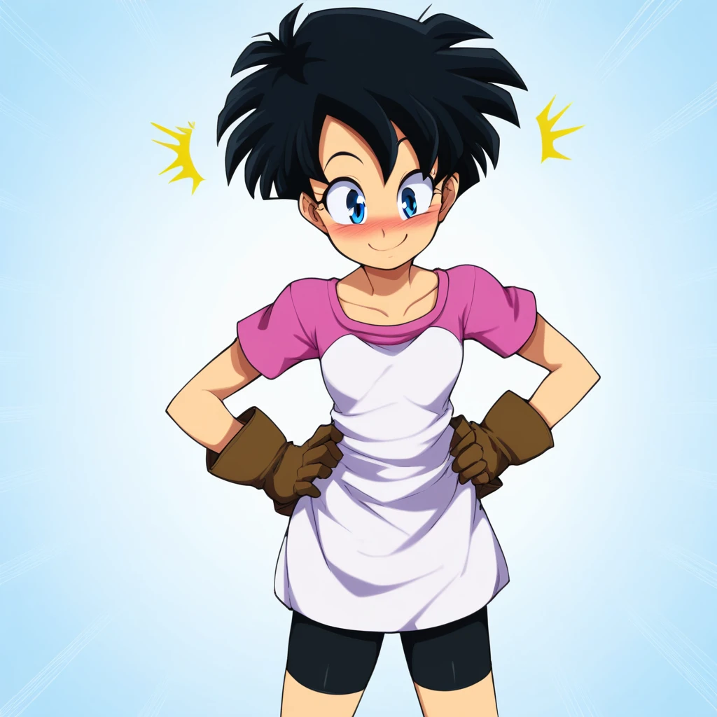 source_anime, score_9, score_8_up, score_7_up, anime screencap,8k, absurd res, pan \(dragon ball\), 1girl, solo, short hair, bangs, black hair, full body, short sleeves, sneakers, black gloves, gold trim, loose socks, belt, , black footwear, black eyes, chain, denim, red shirt, orange bandana, retro artstyle, female , grey pants, fanny pack, purple legwear, shoe soles, v-shaped eyebrows, midriff, collarbone, 1990s \(style\) anime coloring, tape gag, panic expression, struggling, white cloth blindfold over eyes, timebomb in background, white blindfolded, extreme panic expression, shibari on legs, shibari on top, hands behind back, abandoned warehouse background, on knees, hogtied, shibari ropes, white cloth cleave gag, white cloth blindfold, crying