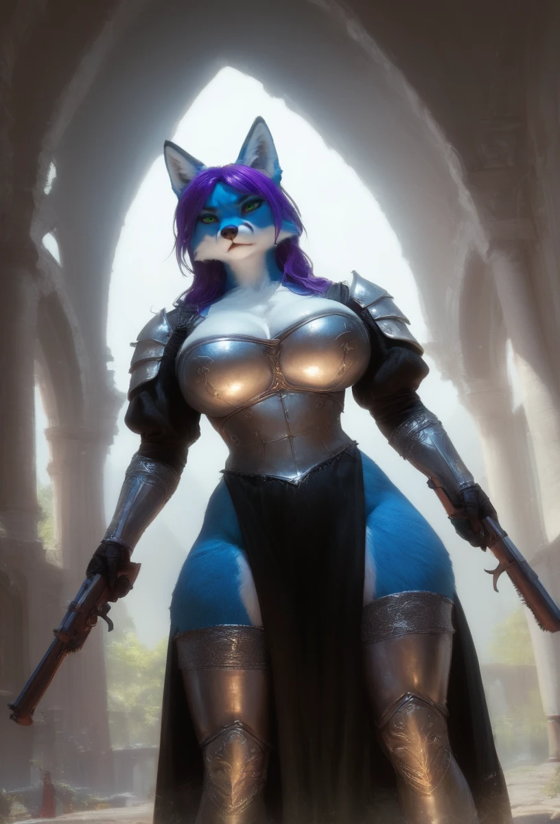 Hairy Woman Breasts Sexy Dog Face Dog Tail Big Dog Robotic Arms Metal Boot Cachicol Green Virtual Reality Glasses Cold Cover NSFW