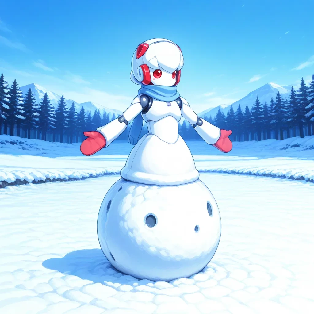 (kuroboshi kouhaku,:0.3), ,(spacezin,:0.3), ,
BREAK,
robot_girl, mecha, robot, robot joints,
1girl, building snowman, snowy field, scarf, mittens, playful, solo, red cheeks, winter,,
white_skin,
flat chest,
no mouth,
<lora:robot_girl_v2:1>, masterpiece, best quality, amazing quality, very aesthetic,