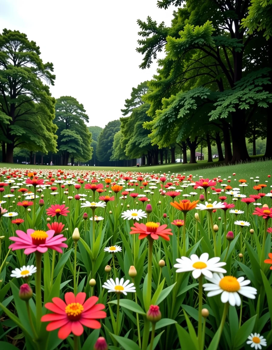 a field of wildflowers. Trees in the sharp background, deep depth of field, a field of wildflowers. Trees in the sharp background, deep depth of field, highly detailed, rich colors, mystical, epic cinematic light, magical, pristine, stunning, calm, peaceful, relaxed, extremely, very professional, inspiring, beautiful, emotional, shiny, intricate, elegant, breathtaking, thought, fantastic, illuminated, incredible, amazing, brilliant, pure