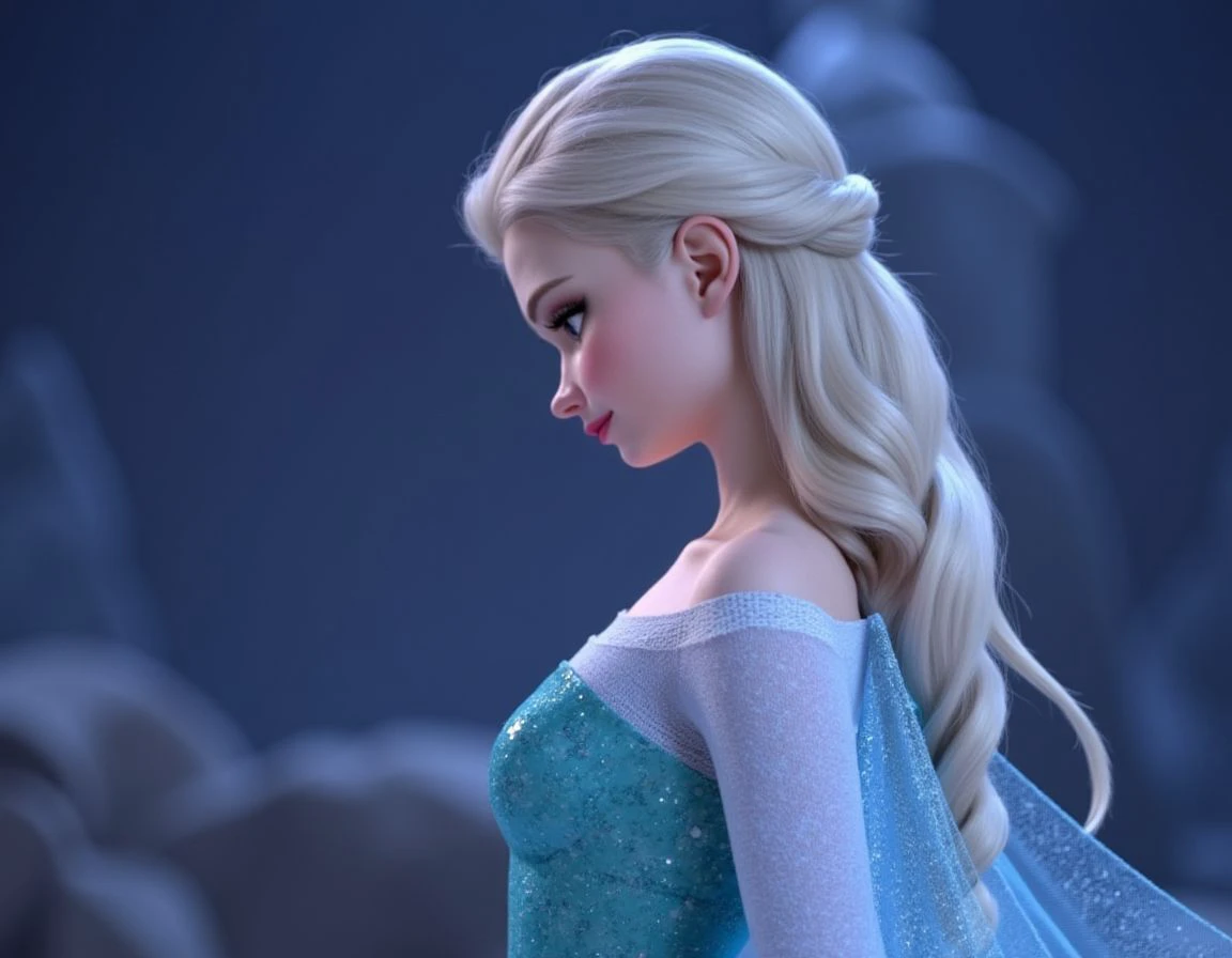 Elsa from frozen studio shot  <lora:studio_shot_flux_lora:1>