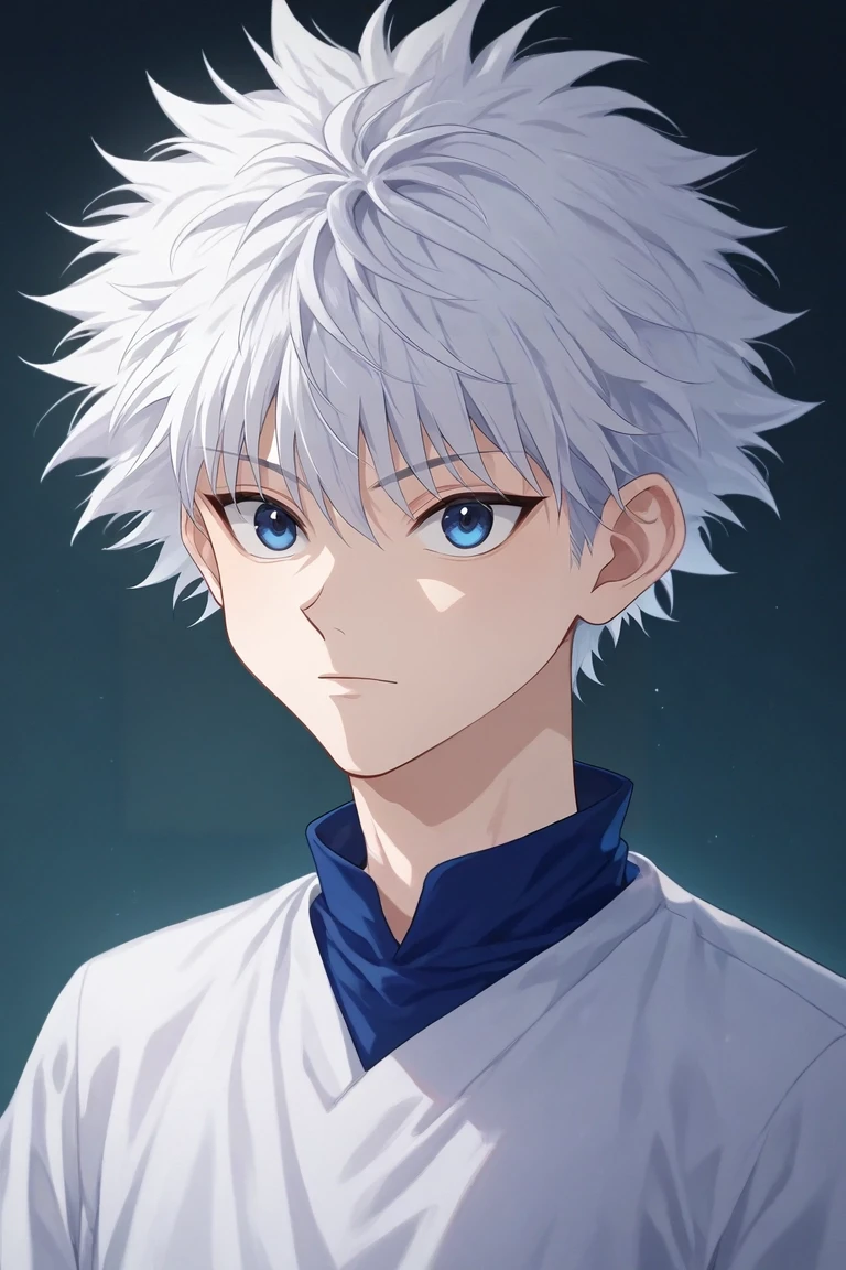 score_9, score_8_up, score_7_up, , rating_safe, intricate details, , , , 1boy, solo, male focus, <lora:killua_zoldyck_pony:1>, killua_zoldyck, white hair, blue eyes, short hair, spiked hair, bangs, messy hair, , , <lora:sdxl_lightning_8step_lora:1>