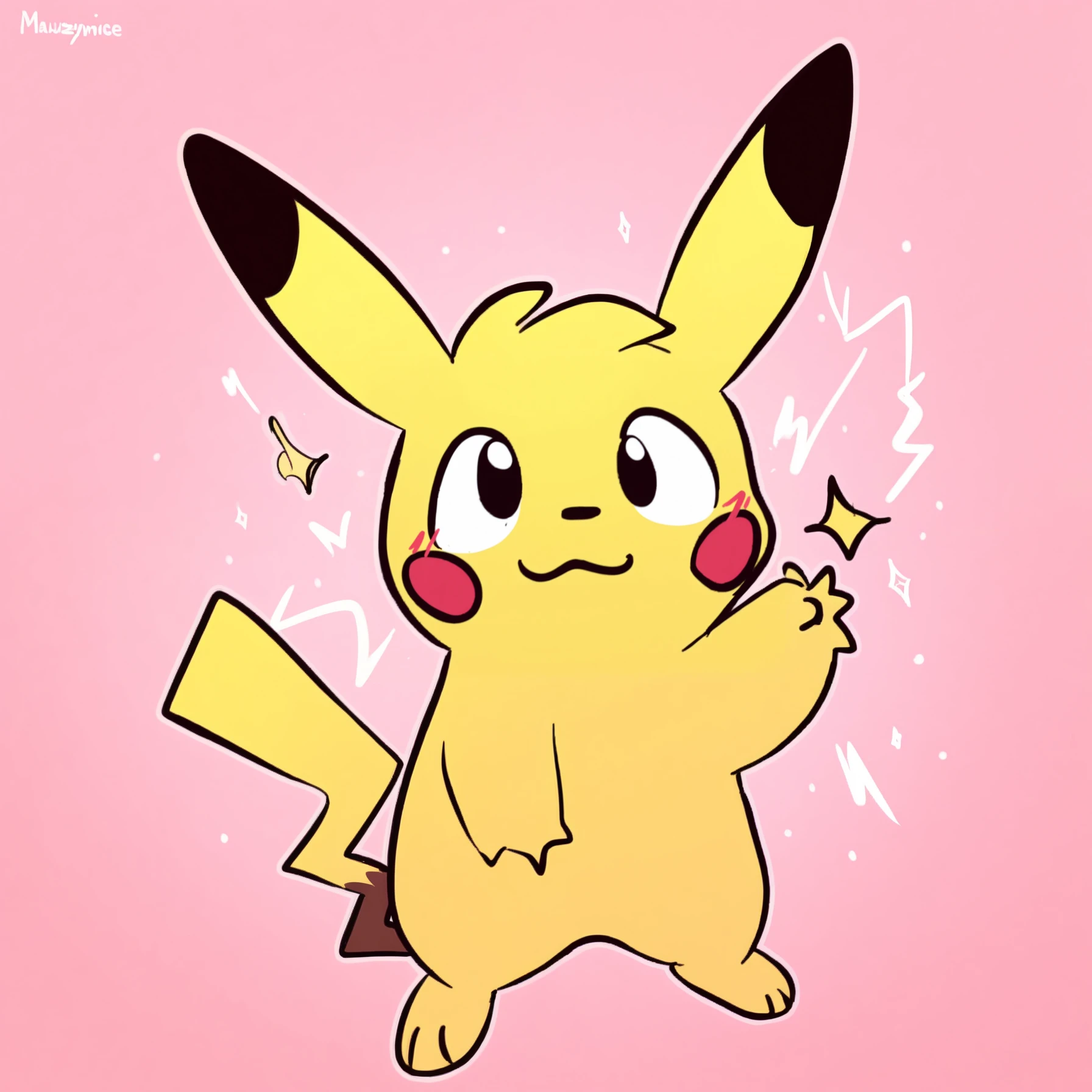 masterpiece, best quality, safe, furry female, solo, pikachu, yellow fur, lightning tail, alternate, cute, droopy ears, appalled, toony eyes, pawpads, thick outlines, red blush, blush lines, v_sign, facing viewer, portrait, profile picture, flat colors, (art by mauzymice), iridescent paint splatter background, pink clouds, sparkles, <segment:yolo-Vagina.pt,0.5,0.4//cid=1><segment:yolo-Face.pt,0.5,0.4//cid=2>