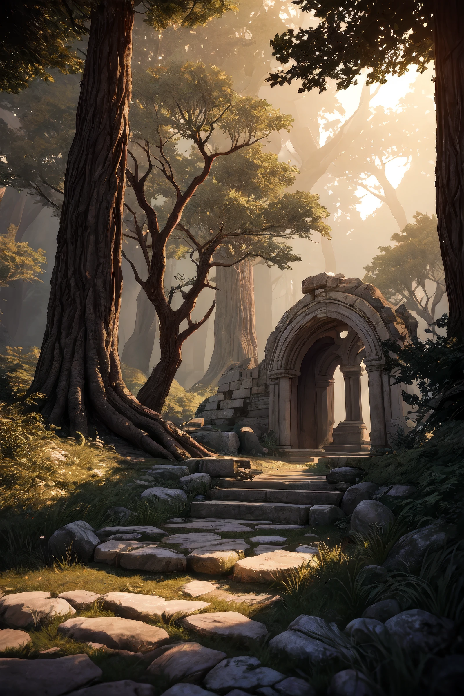 a tranquil, ancient grove with a circle of glowing stones, ultra hd, realistic, vivid colors, highly detailed, UHD drawing, perfect composition, beautiful detailed intricate insanely detailed octane render trending on artstation, 8k artistic photography, photorealistic concept art, soft natural volumetric cinematic perfect light