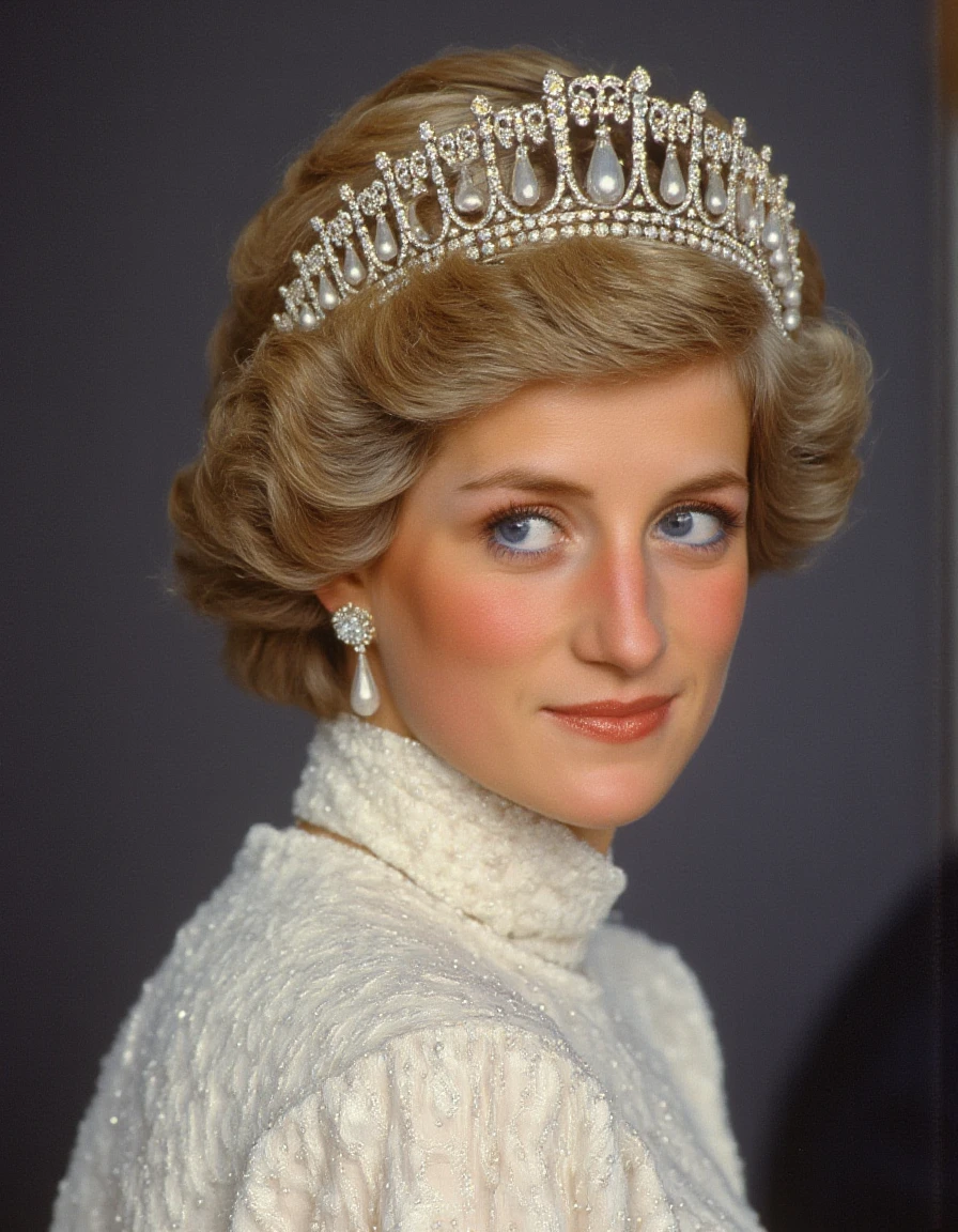 an oil painting of diana, portrait, modern, pose, wearing a crown, <lora:diana_512_dev_f1_k:1> <lora:pose2_512_dev_f1_k:.3> <lora:paint_dev_f1_k:.8>