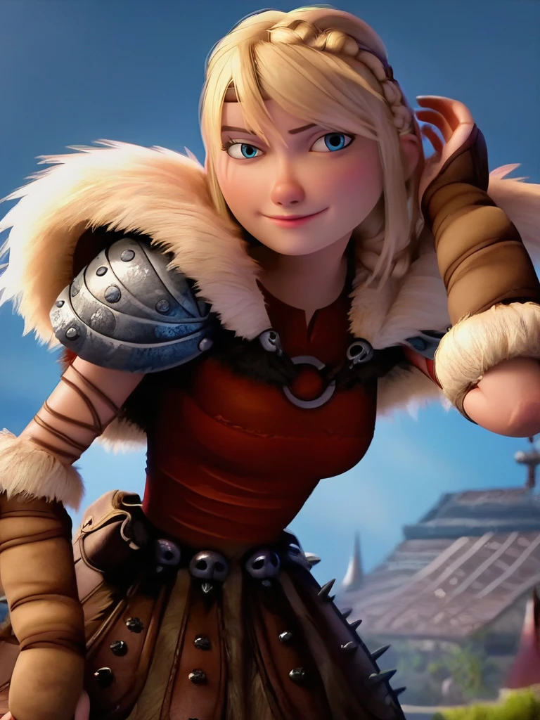 score_9, score_8_up, score_7_up, 1girl, dynamic pose, cowboy shot, looking at viewer, sexy pose, sexually suggestive, naughty face, dutch angle, valley, vegetation, hand on hair, leaning forward,
<lora:AastridXLP_character:1>, AstridXL, blonde hair, blue eyes, braid, shoulder armor, pauldrons, pants, skirt, fur trim, red shirt, screencap,