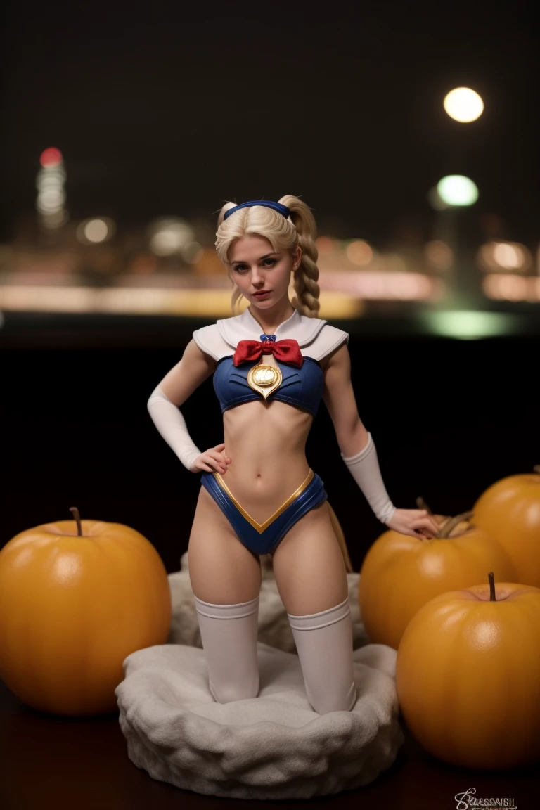 cinematic still , photo  ,  (best quality), (masterpiece), (realistic), (intricate), <lora:PVCStatuesQuiron_v09i01e25t05_Lora:1> pvcstatuesQuiron, Sailor Moon (Sailor Moon): With her iconic blue and white sailor outfit, blonde hair in pigtails, and crescent moon symbol, Sailor Moon is a classic choice for cosplayers., . emotional, harmonious, vignette, highly detailed, high budget, bokeh, cinemascope, moody, epic, gorgeous, film grain, grainy