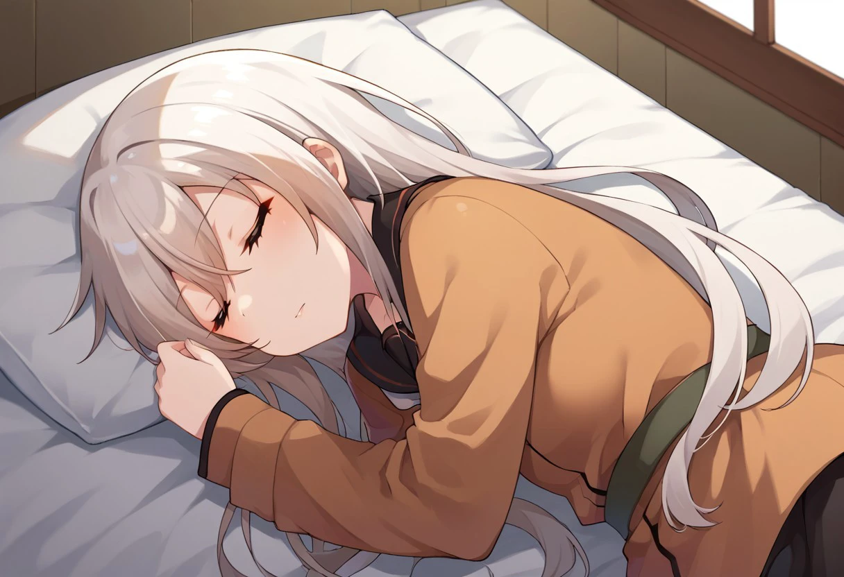 score_9, score_8, score_7, source_anime, kikuzuki (kancolle), sleeping