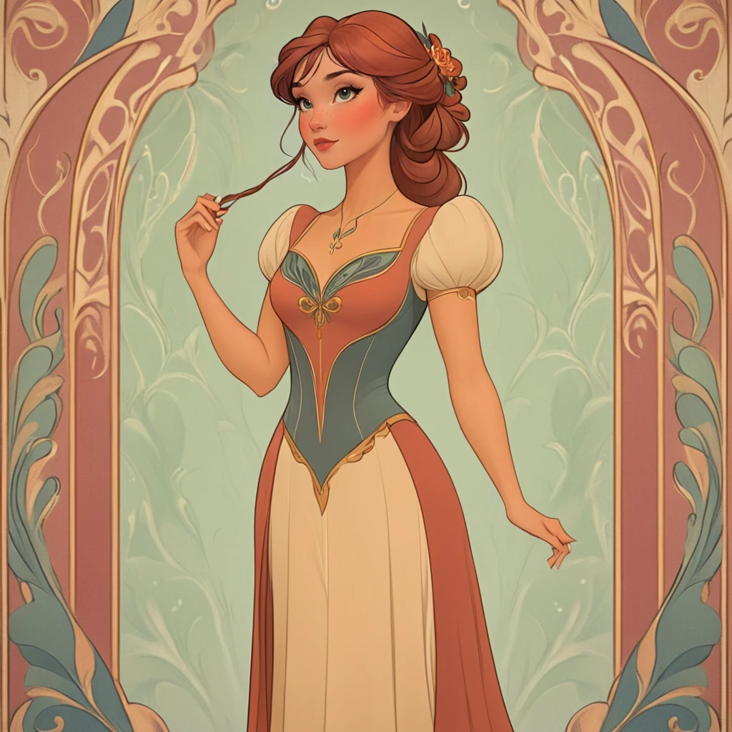 <lora:Disney_NouveauSDXL:1> ArsMJStyle,Disney Nouveau, Female