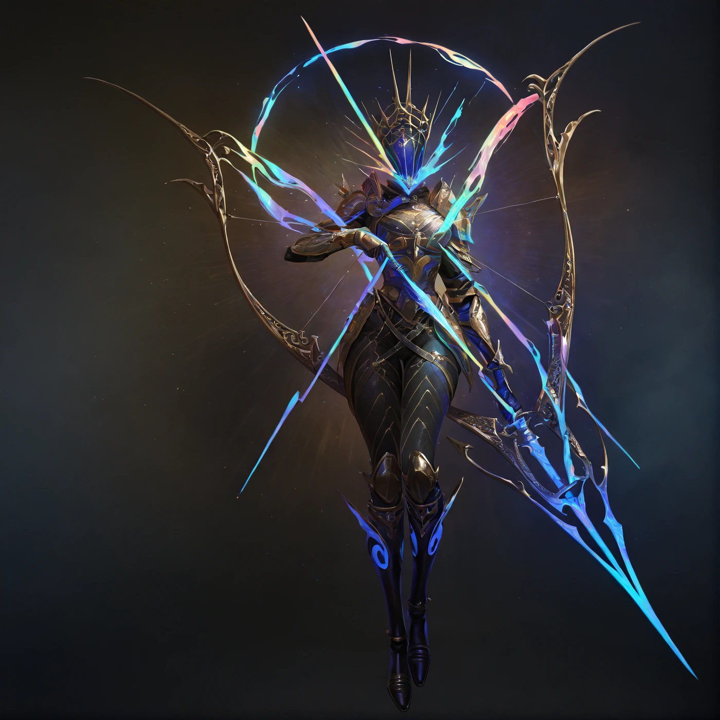 poe,
masterpiece, best quality, amazing quality, very aesthetic, absurdres, newest, volumetric lighting, holographic colors,
poe, weapon, solo, armor, 1girl, holding, sword, holding weapon, bow (weapon), jewelry, full body,
,masterpiece, best quality, amazing quality, very aesthetic, absurdres, newest, volumetric lighting,
 ,<lora:path_of_exile:0.6>,