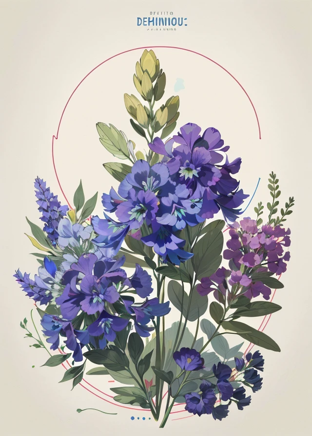 best quality,masterpiece,highly detailed,ultra-detailed, 
<lora:neg9V2_8:0.25> 
 <lora:Flat_Design_V02:1> vector art minimalism,
Delphinium Pacific Giant