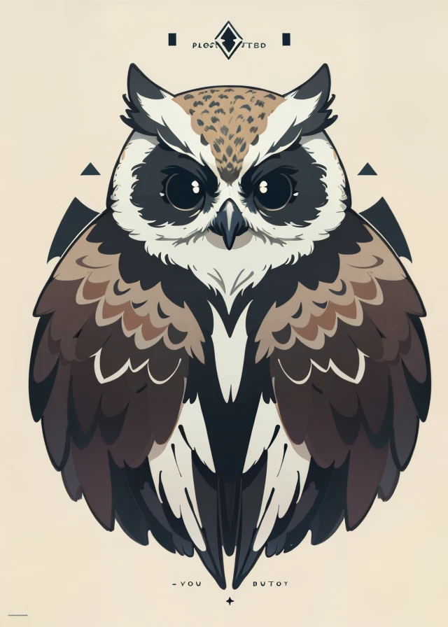 best quality,masterpiece,highly detailed,ultra-detailed, 
<lora:neg9V2_8:0.25> 
 <lora:Flat_Design_V02:1> vector art minimalism,
Owl