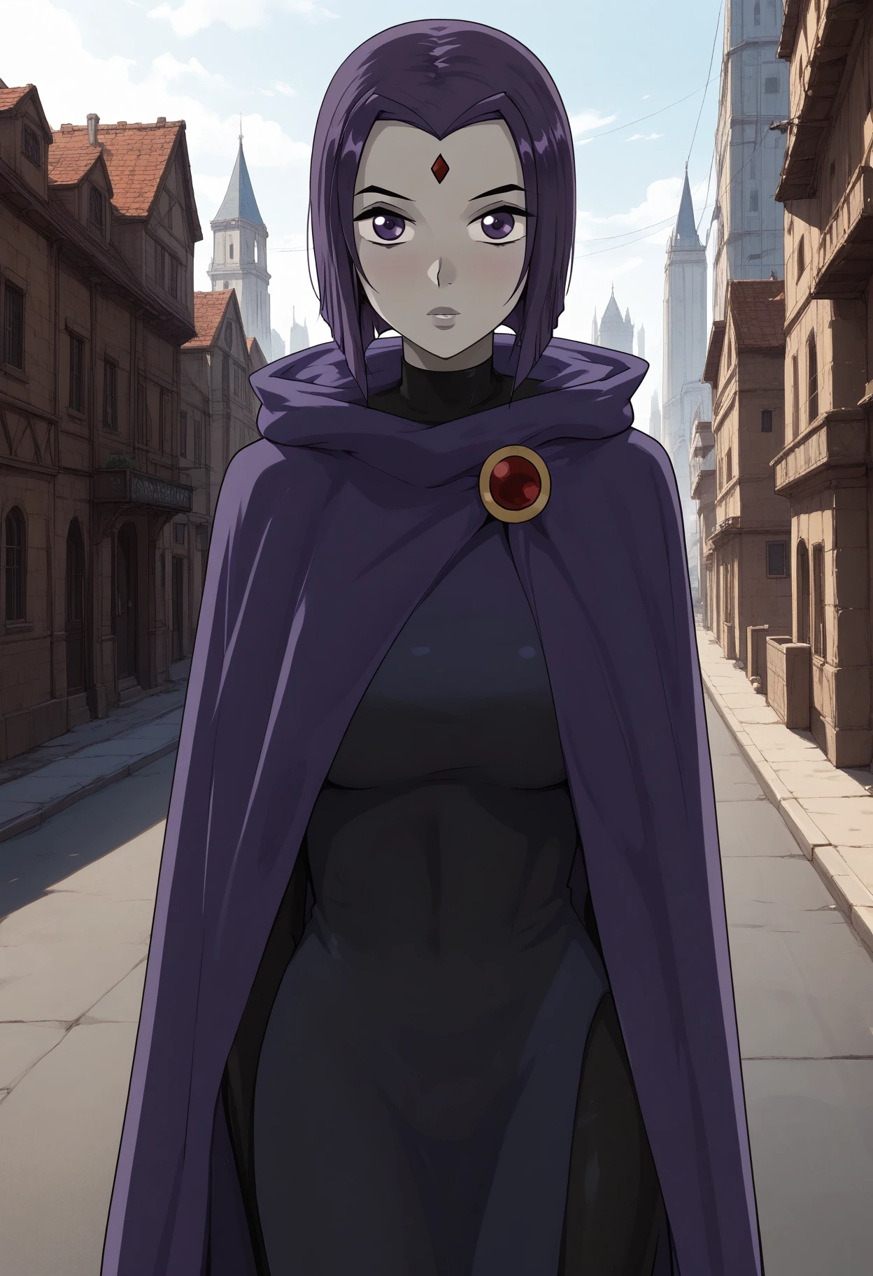 Raven, Rachel Roth, human-demon hybrid, (Teen Titans, 18titans), LoRA, PonyXL v1.0