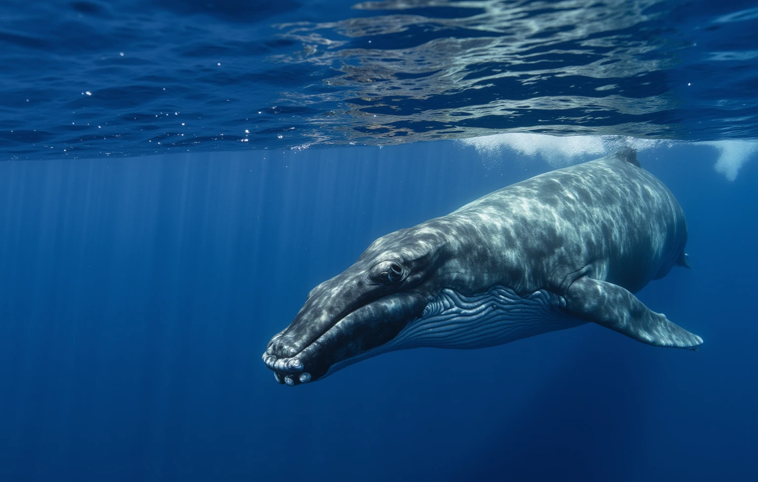 Underwater_Photography,Underwater_Photography,A majestic humpback whale gracefully swimming beneath a wave in its natural habitat,