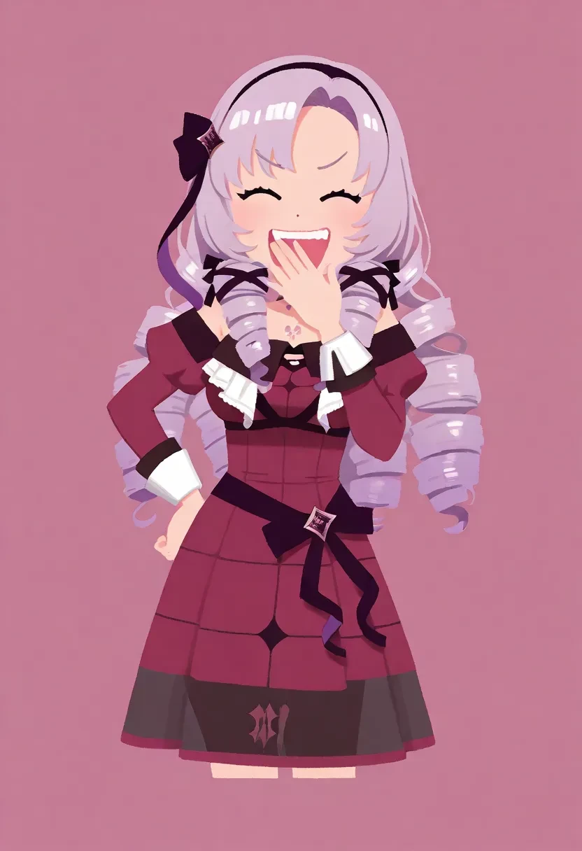 1girl,original,general,masterpiece,vector graphic,irasutoya,
cuteg,cartoonized,simple background,irasutoya,solo
1girl,hyakumantenbara salome,laughing,covering own mouth,palm,dress,smug,hand on own hip,
highres,masterpiece,newest,irasutoya,<lora:Irasutoya:1.2>,