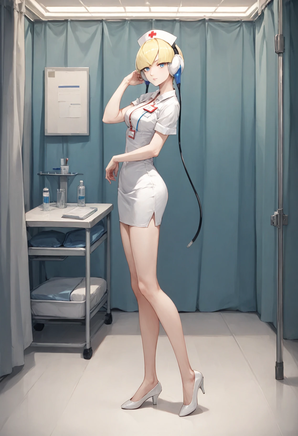 score_9, score_8_up, score_7_up, score_6_up,
looking at viewer,1girl,solo,full body,
elesauai,
hospital room,nurse outfit
