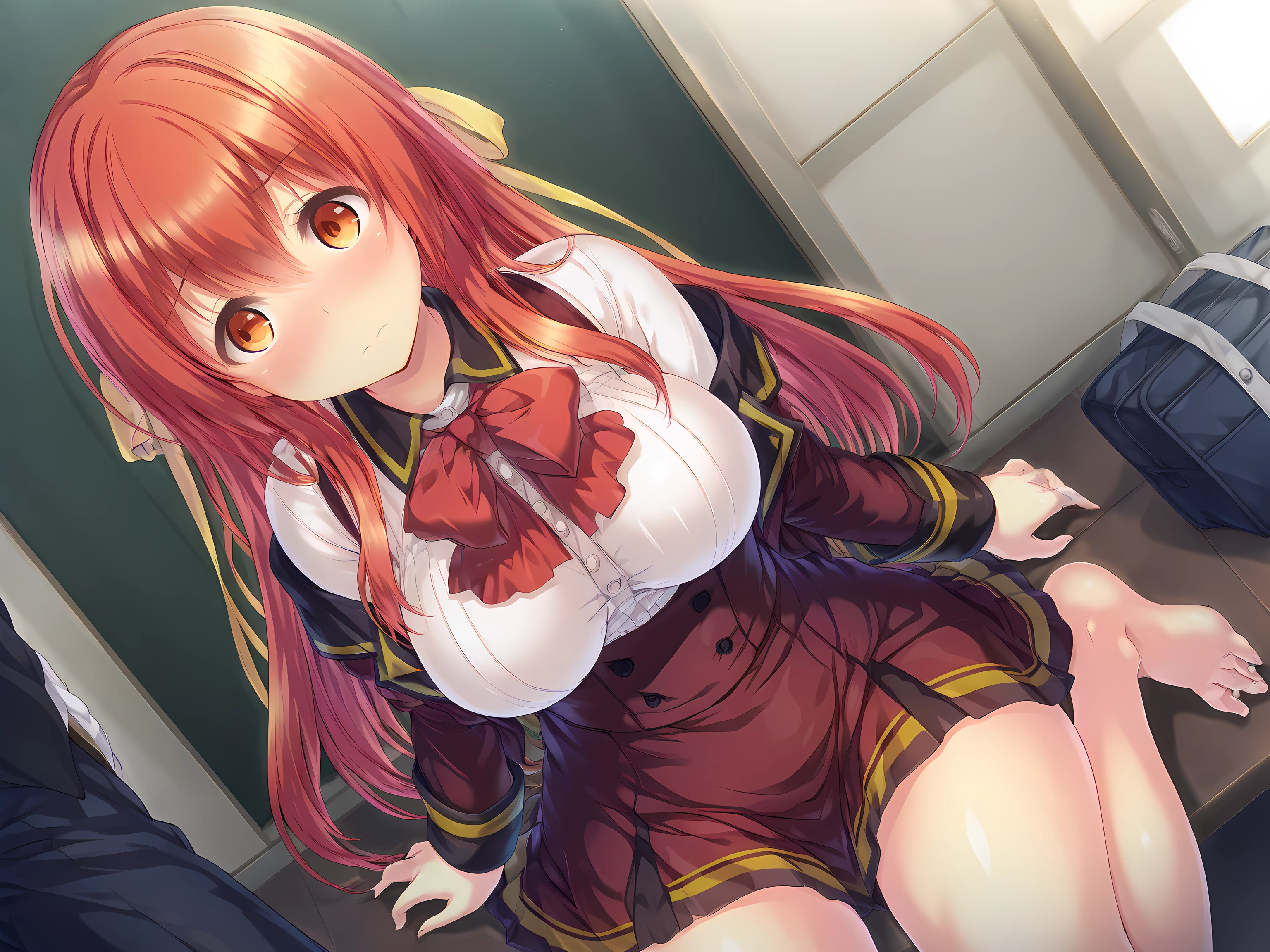 pieces fly、masterpiece、highest quality、Super detailed、High resolution、High resolution、8K portrait、High resolution CG of Unity 8k wallpaper、unity 8k wallpaper、cute:1.5、:1.5、Highly detailed CG unity 8k wallpaper、realistic、real person、cute、 portrait photography、shiny skin、High resolution、(Vermillion semi-long hair:1.2)、(16 years old:1.2)、(1 girl)、(Alley:1.6)、((school uniform:1.2)),perfect face, seriously, (blush:1.5),(((clothing lift:1.5))), (midium breasts:0.8),(((I have nipples))), Detailed description vagina,show vagina,spread legs,spread ,((Orgasm in the vagina:1.7)),((M-shaped spread legs:1.3)),((knees　up:1.5)),(spread legs:1.5)),(star hair ornament:1.2)