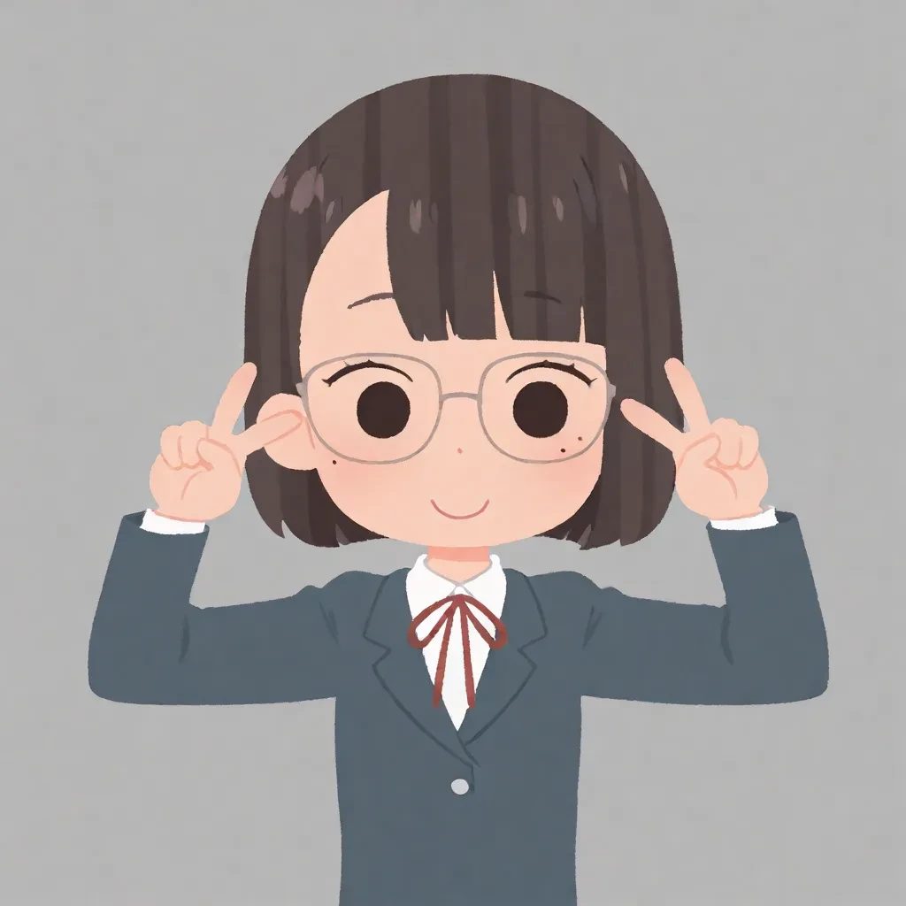 1girl,original,general,masterpiece,vector graphic,irasutoya,
cuteg,cartoonized,simple background,irasutoya,simple background,white background,
1girl,double v,mole under eye,bob cut,school uniform,upper body only,
highres,masterpiece,newest,irasutoya,<lora:Irasutoya:1>,