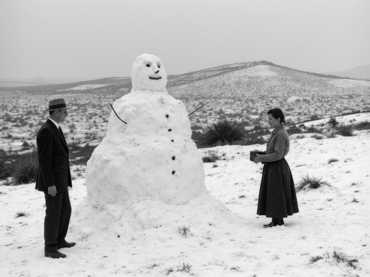 snowman Ecologist in Cyprus at late spring in 1900
