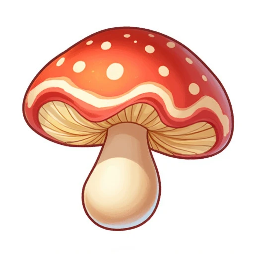 2d icon. a mushroom with a white base and orange cap. <lora:SDXL_icon_V2-000034:1>
