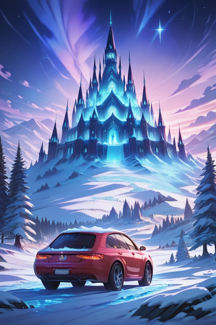 score_9, score_8_up, score_8,  ,,,  AuroraSpireCastle, night, snow, car, detailed car,   ,<lora:AuroraSpireCastlePDXL:1.0>,   ,,, smile, looking at viewer,  ,,, embedding:zPDXL,  <lora:SDXLFaeTastic2400:0.5>,